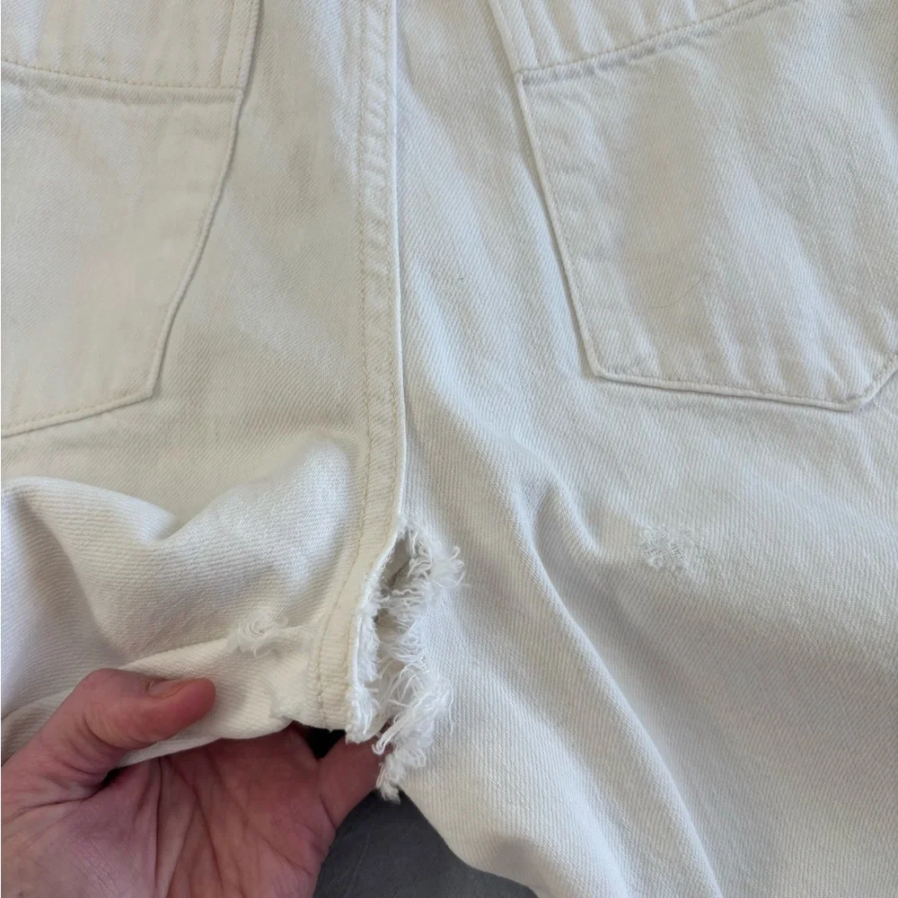 OZMA High Rise Trouser Pant 100% Cotton, size 25, Off-White-Flawed - Picture 12 of 15